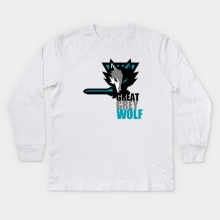 The Great Grey Wolf Kids Long Sleeve T-Shirt